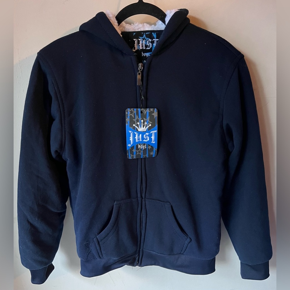 💚‎ Just Boys Navy Blue Zip Jackets size Medium